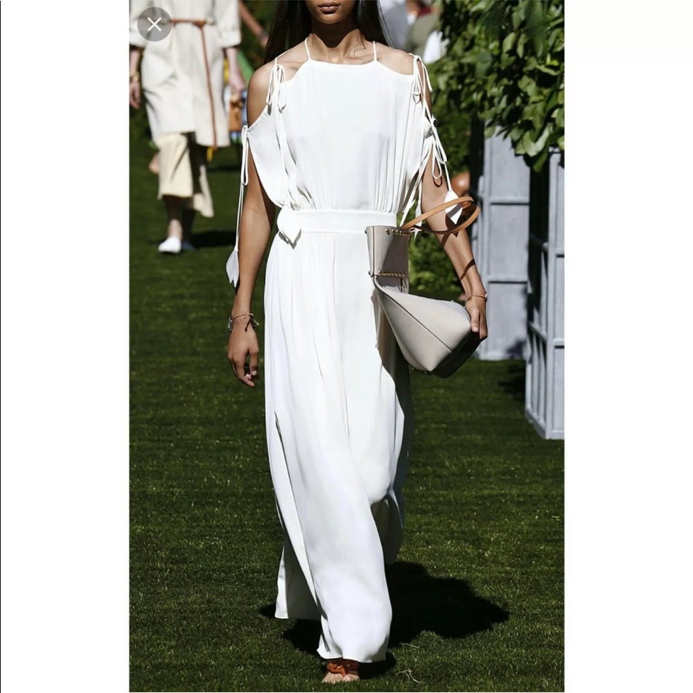 SOLD!!!Tory Burch maxi beige dress runway edition small